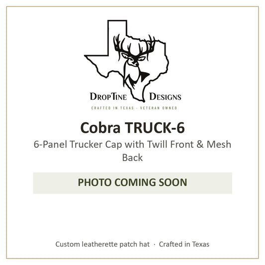 Photo coming soon: Cobra TRUCK-6 6-Panel Trucker Cap with Twill Front & Mesh Back