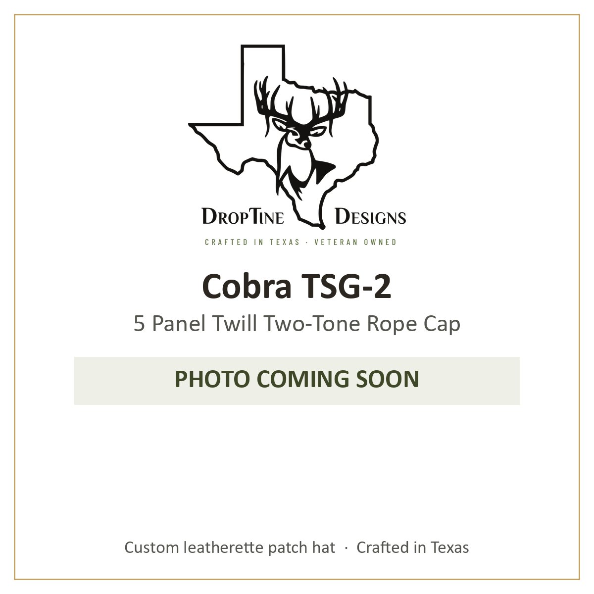 Photo coming soon: Cobra TSG-2 5 Panel Twill Two-Tone Rope Cap