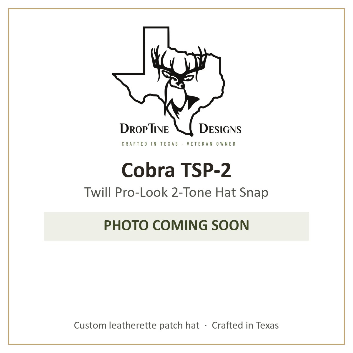 Photo coming soon: Cobra TSP-2 Twill Pro-Look 2-Tone Hat Snap