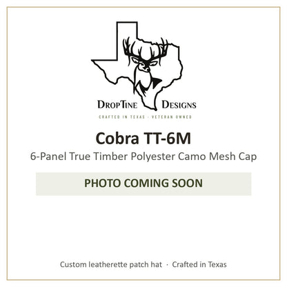 Photo coming soon: Cobra TT-6M 6-Panel True Timber Polyester Camo Mesh Cap