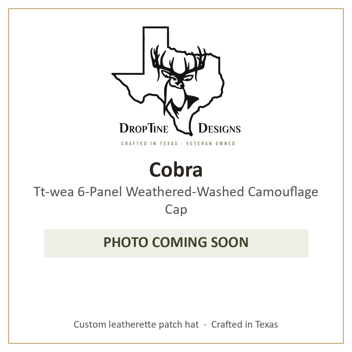 Photo coming soon: Cobra Tt-wea 6-Panel Weathered-Washed Camouflage Cap