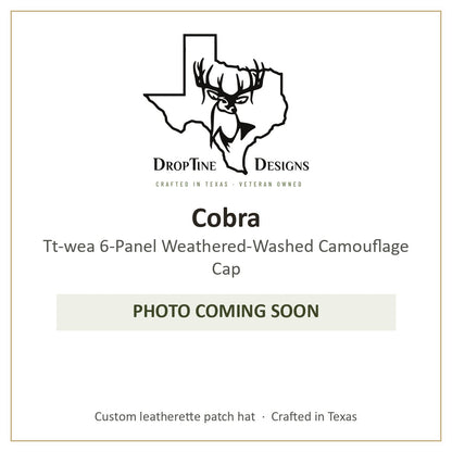 Photo coming soon: Cobra Tt-wea 6-Panel Weathered-Washed Camouflage Cap