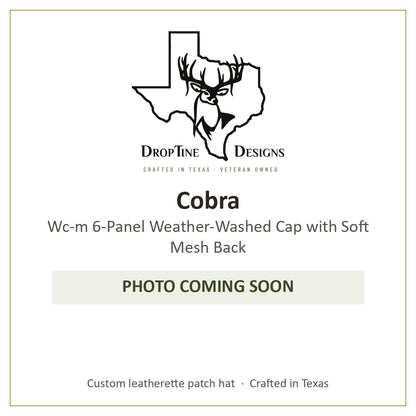 Photo coming soon: Cobra Wc-m 6-Panel Weather-Washed Cap with Soft Mesh Back