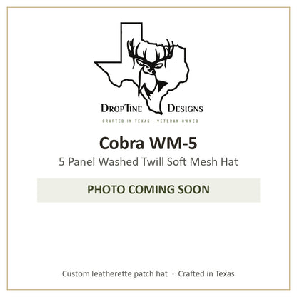 Photo coming soon: Cobra WM-5 5 Panel Washed Twill Soft Mesh Hat