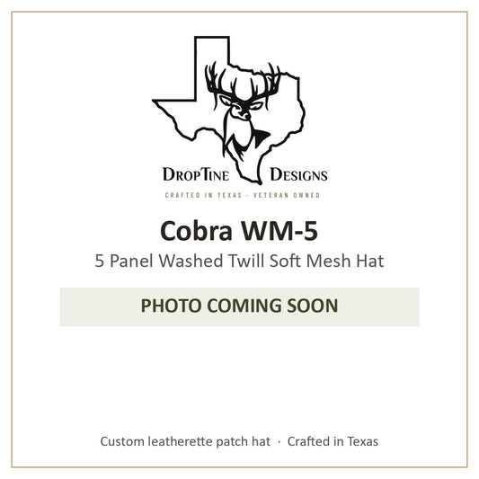 Photo coming soon: Cobra WM-5 5 Panel Washed Twill Soft Mesh Hat