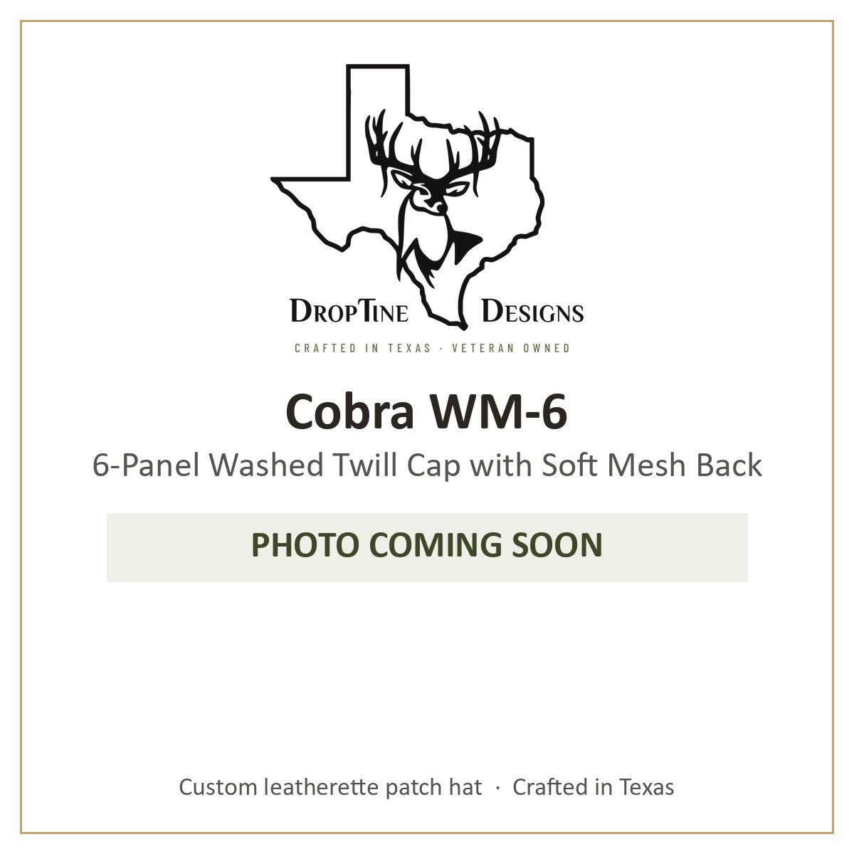 Photo coming soon: Cobra WM-6 6-Panel Washed Twill Cap with Soft Mesh Back