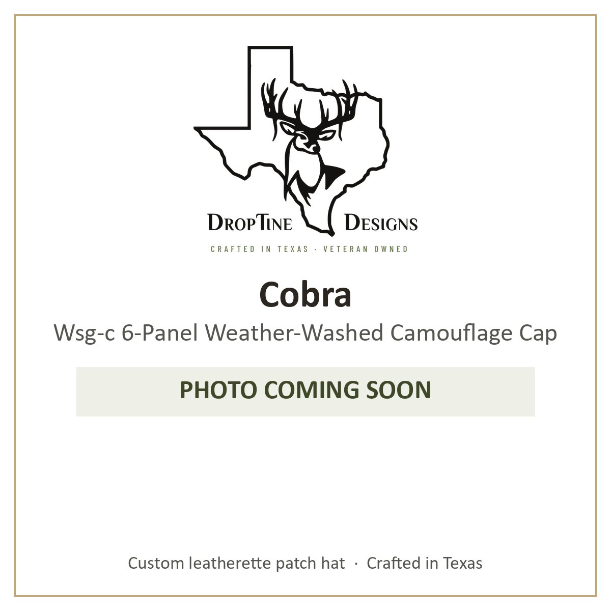 Photo coming soon: Cobra Wsg-c 6-Panel Weather-Washed Camouflage Cap