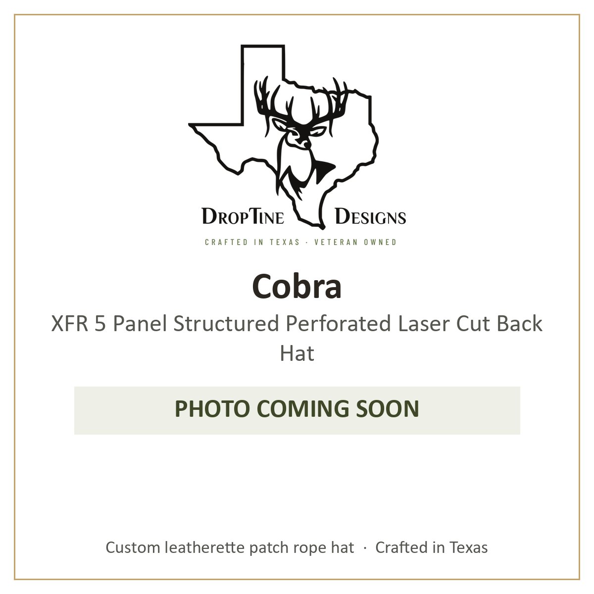 Photo coming soon: Cobra XFR 5 Panel Structured Perforated Laser Cut Back Hat