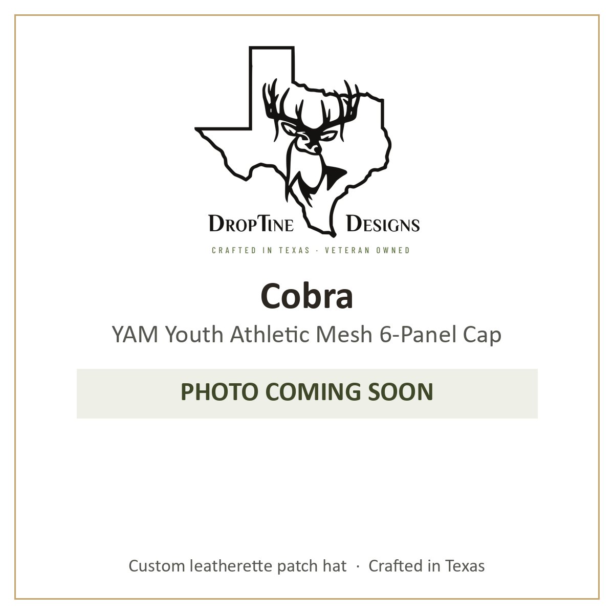 Photo coming soon: Cobra YAM Youth Athletic Mesh 6-Panel Cap