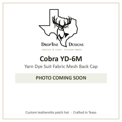Photo coming soon: Cobra YD-6M Yarn Dye Suit Fabric Mesh Back Cap