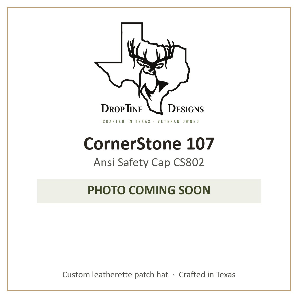 Photo coming soon: CornerStone 107 Ansi Safety Cap CS802