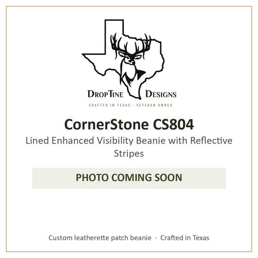 Photo coming soon: CornerStone CS804 Lined Enhanced Visibility Beanie with Reflective Stripes
