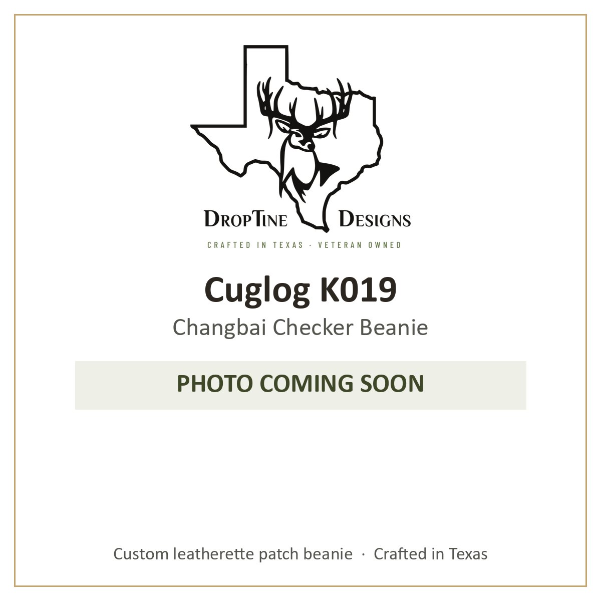 Photo coming soon: Cuglog K019 Changbai Checker Beanie