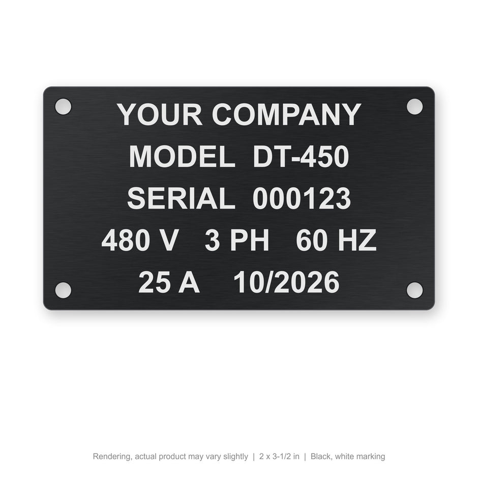 Data & Rating Plates – DropTine Designs