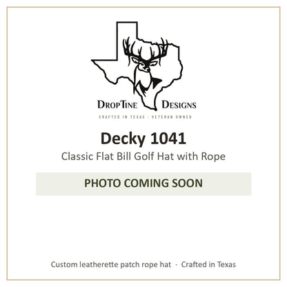 Photo coming soon: Decky 1041 Classic Flat Bill Golf Hat with Rope