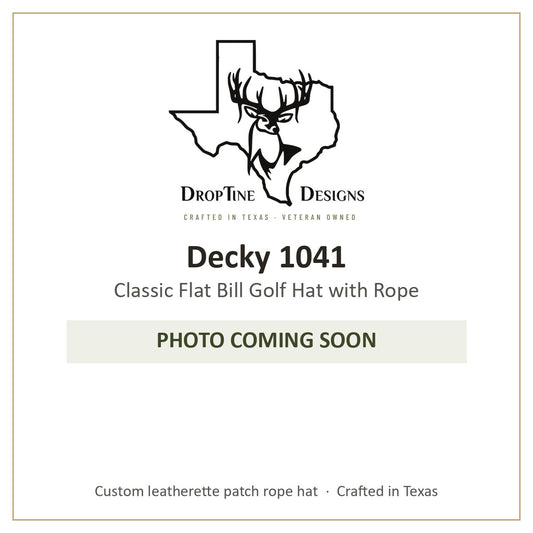 Photo coming soon: Decky 1041 Classic Flat Bill Golf Hat with Rope