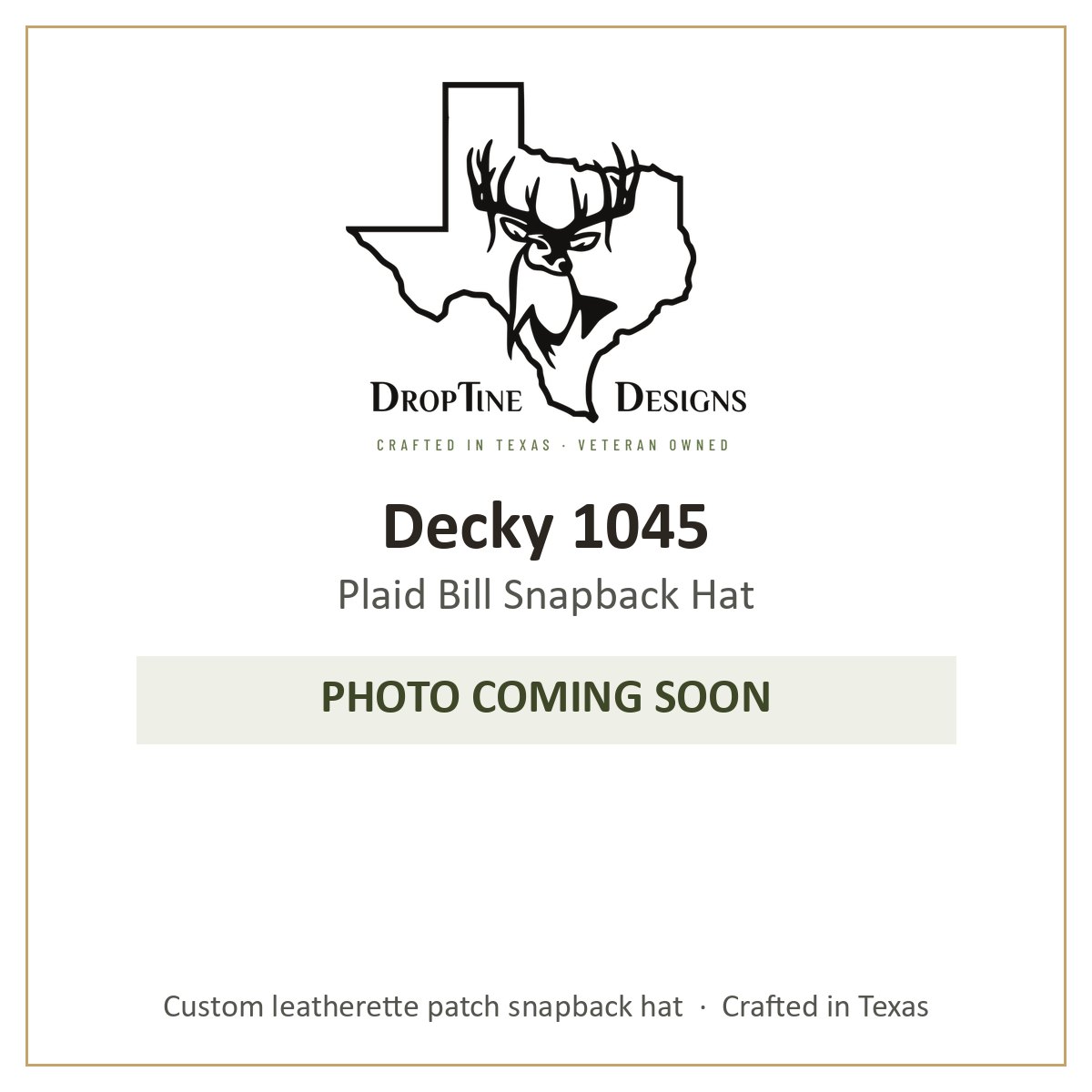 Photo coming soon: Decky 1045 Plaid Bill Snapback Hat