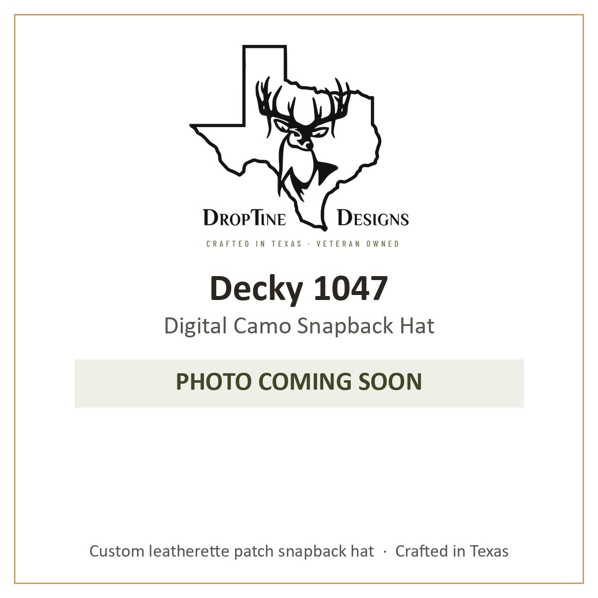 Photo coming soon: Decky 1047 Digital Camo Snapback Hat