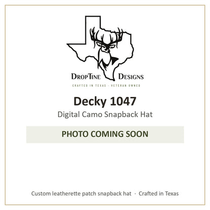 Photo coming soon: Decky 1047 Digital Camo Snapback Hat