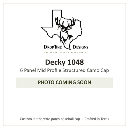 Photo coming soon: Decky 1048 6 Panel Mid Profile Structured Camo Cap