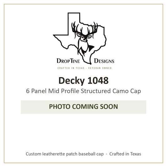 Photo coming soon: Decky 1048 6 Panel Mid Profile Structured Camo Cap