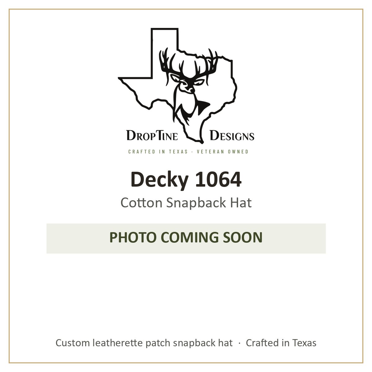 Photo coming soon: Decky 1064 Cotton Snapback Hat