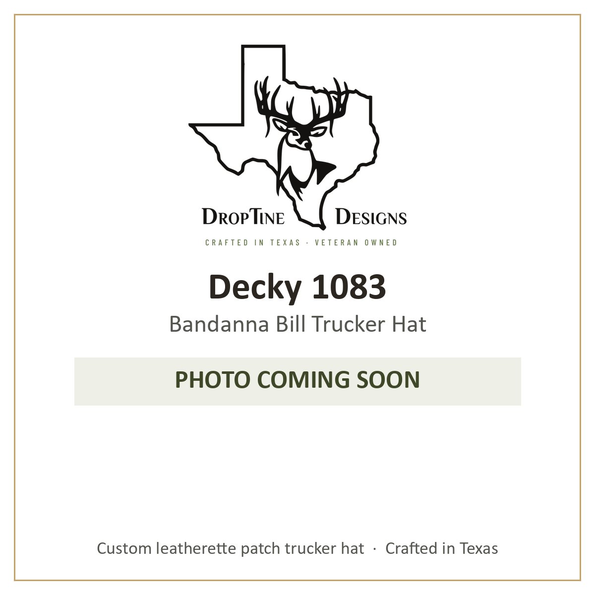Photo coming soon: Decky 1083 Bandanna Bill Trucker Hat