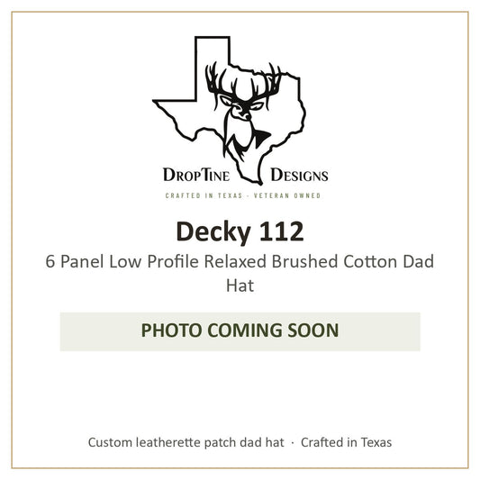 Photo coming soon: Decky 112 6 Panel Low Profile Relaxed Brushed Cotton Dad Hat