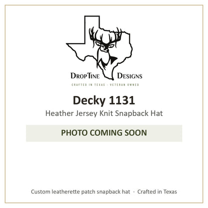 Photo coming soon: Decky 1131 Heather Jersey Knit Snapback Hat
