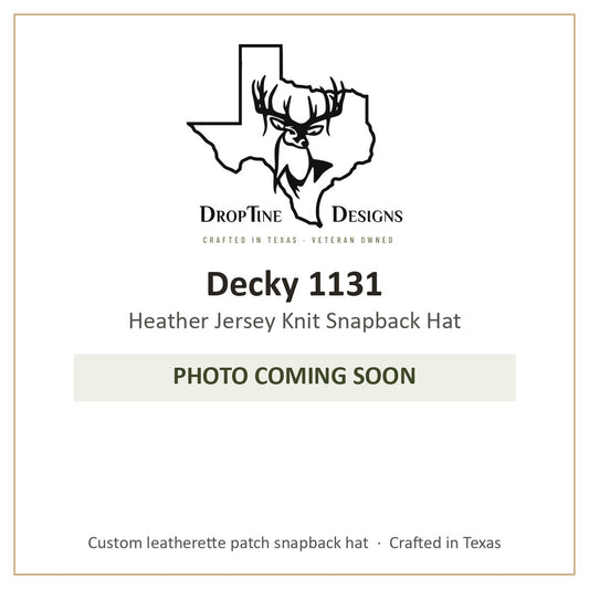 Photo coming soon: Decky 1131 Heather Jersey Knit Snapback Hat