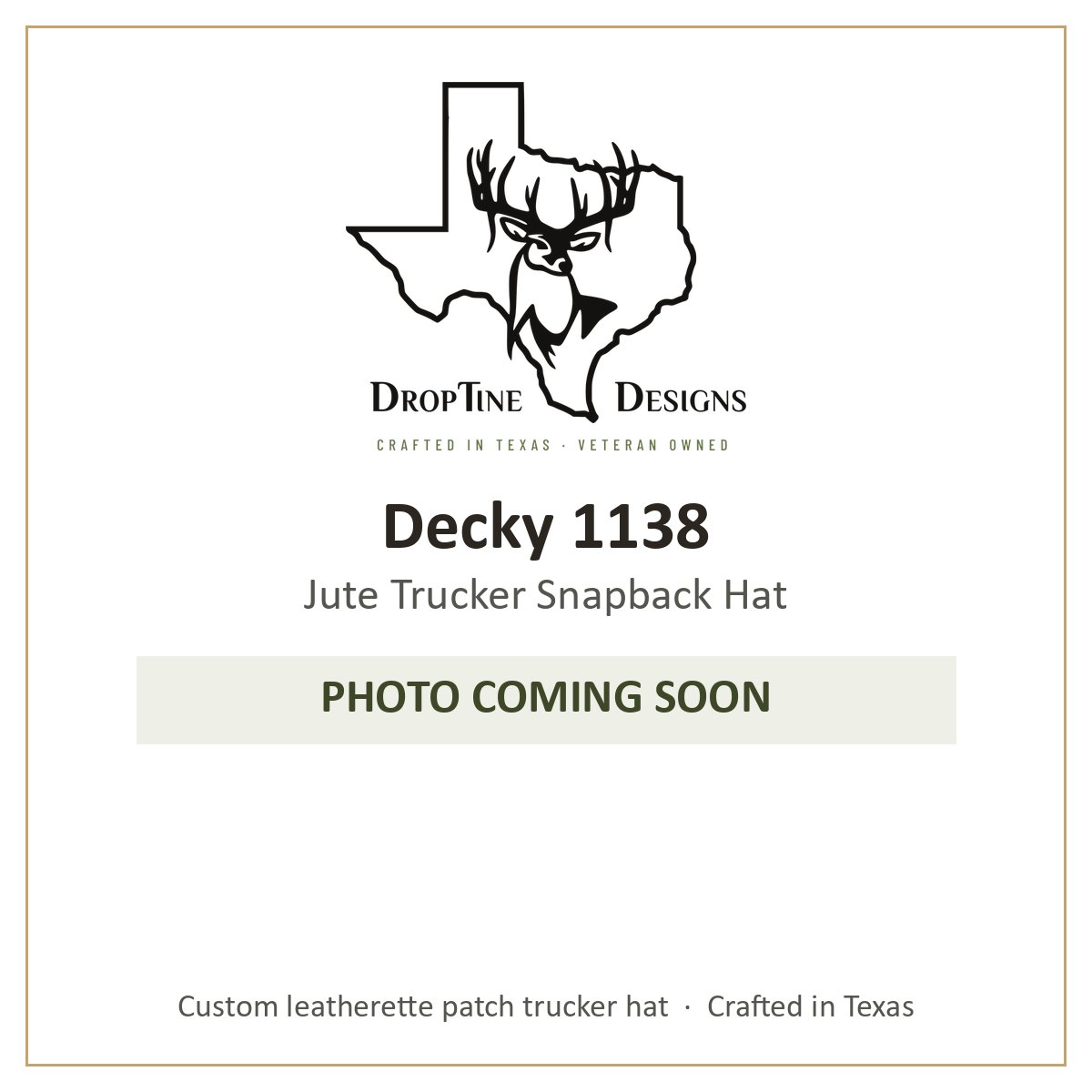Photo coming soon: Decky 1138 Jute Trucker Snapback Hat
