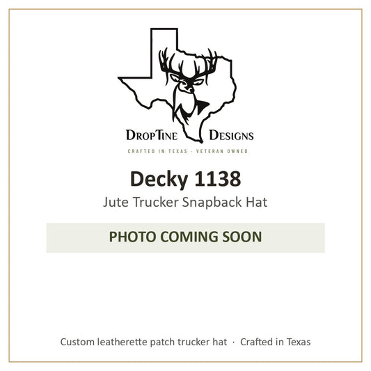 Photo coming soon: Decky 1138 Jute Trucker Snapback Hat