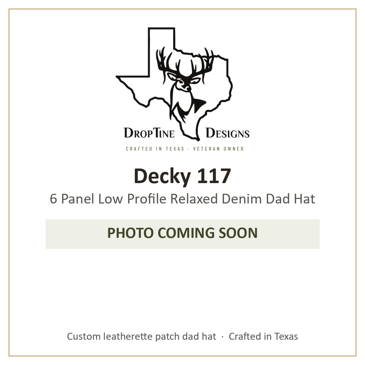 Photo coming soon: Decky 117 6 Panel Low Profile Relaxed Denim Dad Hat