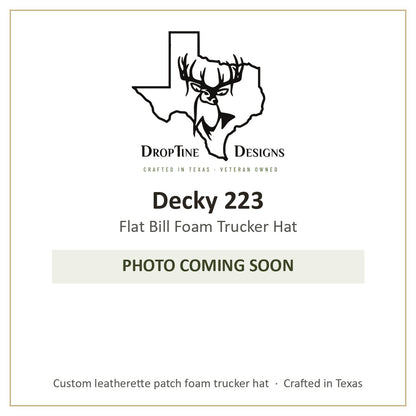 Photo coming soon: Decky 223 Flat Bill Foam Trucker Hat