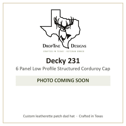 Photo coming soon: Decky 231 6 Panel Low Profile Structured Corduroy Cap