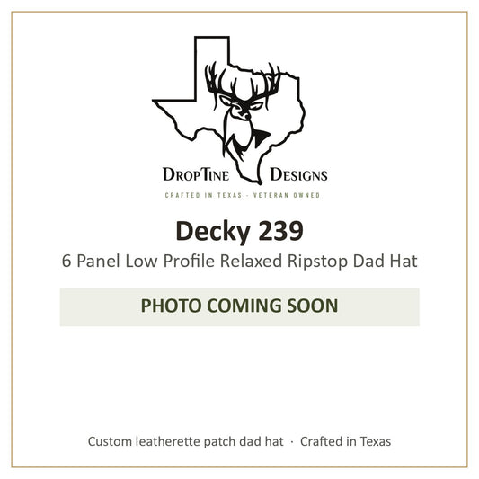 Photo coming soon: Decky 239 6 Panel Low Profile Relaxed Ripstop Dad Hat