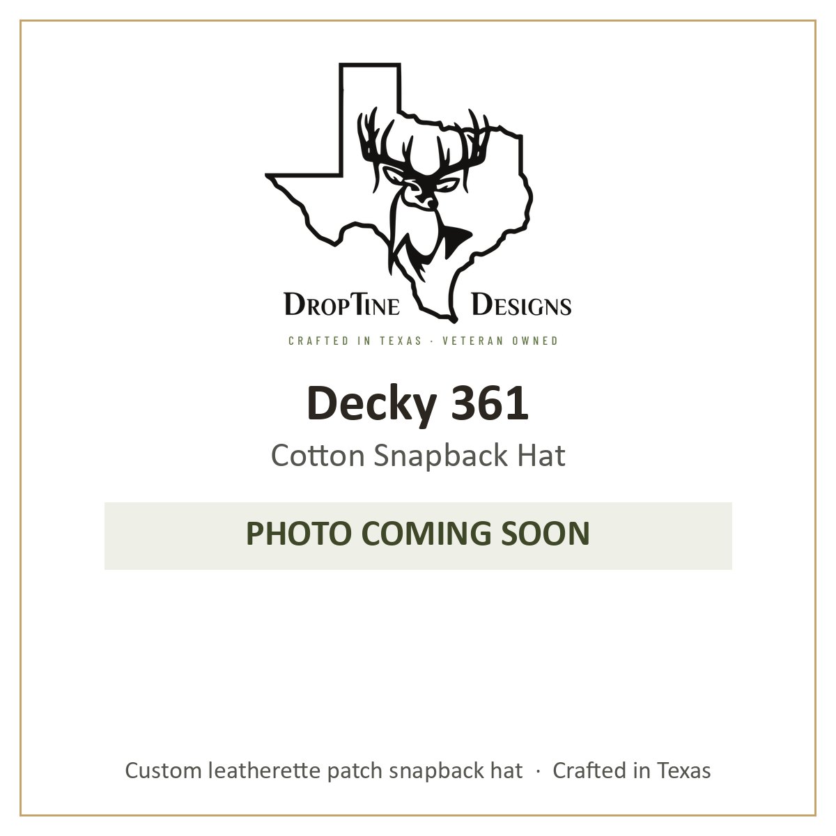 Photo coming soon: Decky 361 Cotton Snapback Hat