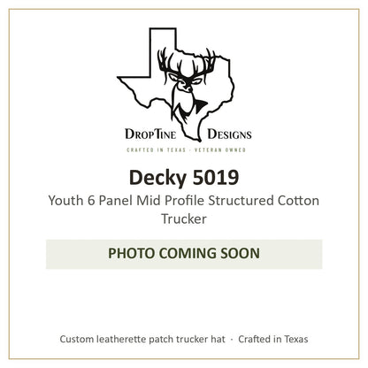 Photo coming soon: Decky 5019 Youth 6 Panel Mid Profile Structured Cotton Trucker