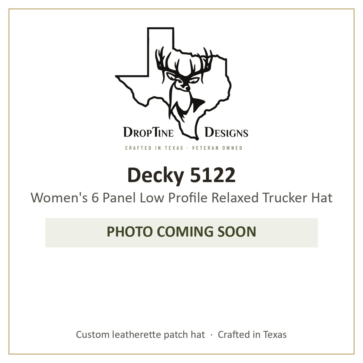Photo coming soon: Decky 5122 Women's 6 Panel Low Profile Relaxed Trucker Hat