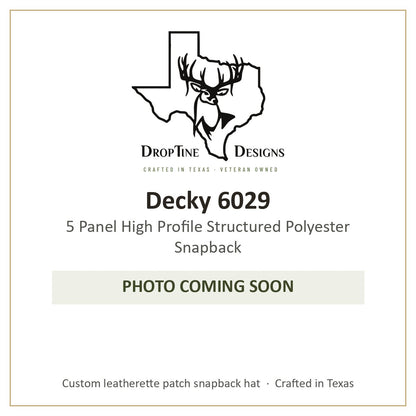 Photo coming soon: Decky 6029 5 Panel High Profile Structured Polyester Snapback