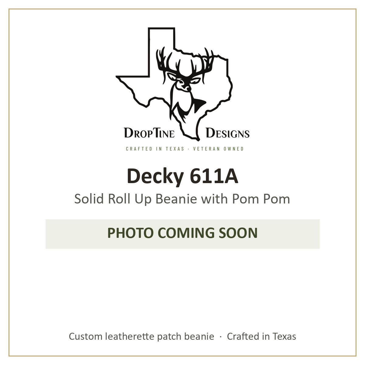 Photo coming soon: Decky 611A Solid Roll Up Beanie with Pom Pom