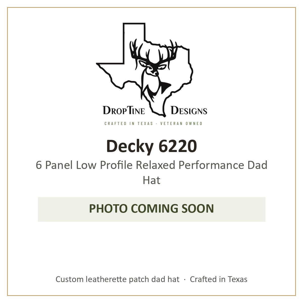 Photo coming soon: Decky 6220 6 Panel Low Profile Relaxed Performance Dad Hat
