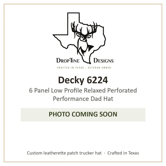 Photo coming soon: Decky 6224 6 Panel Low Profile Relaxed Perforated Performance Dad Hat