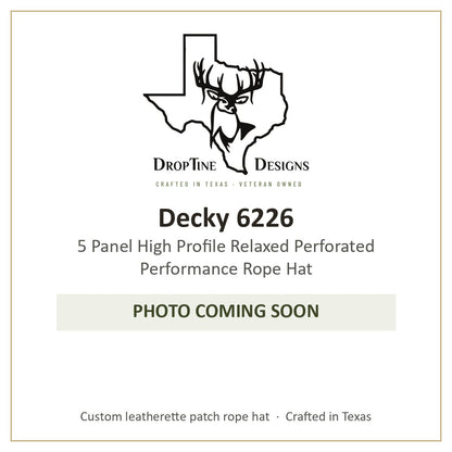 Photo coming soon: Decky 6226 5 Panel High Profile Relaxed Perforated Performance Rope Hat
