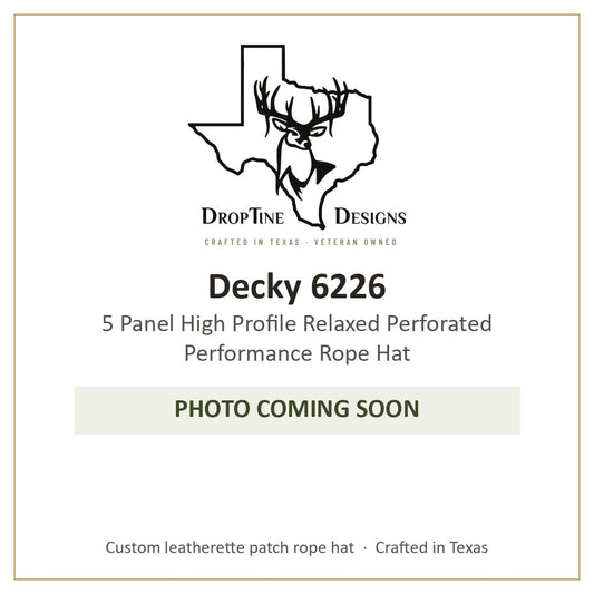 Photo coming soon: Decky 6226 5 Panel High Profile Relaxed Perforated Performance Rope Hat