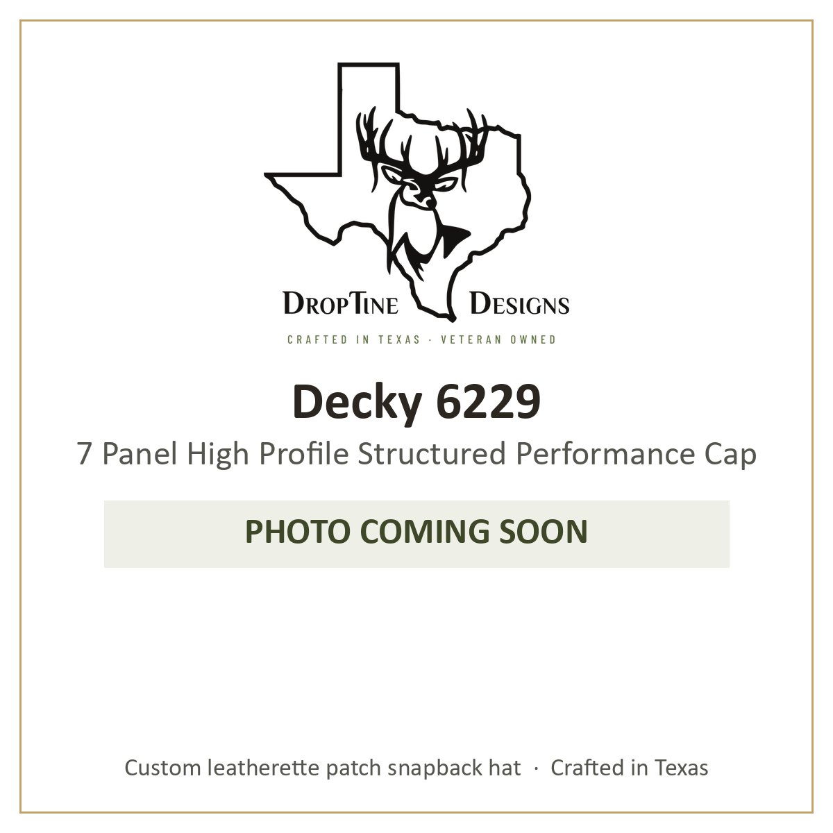 Photo coming soon: Decky 6229 7 Panel High Profile Structured Performance Cap