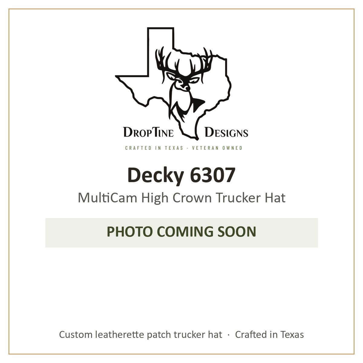 Photo coming soon: Decky 6307 MultiCam High Crown Trucker Hat