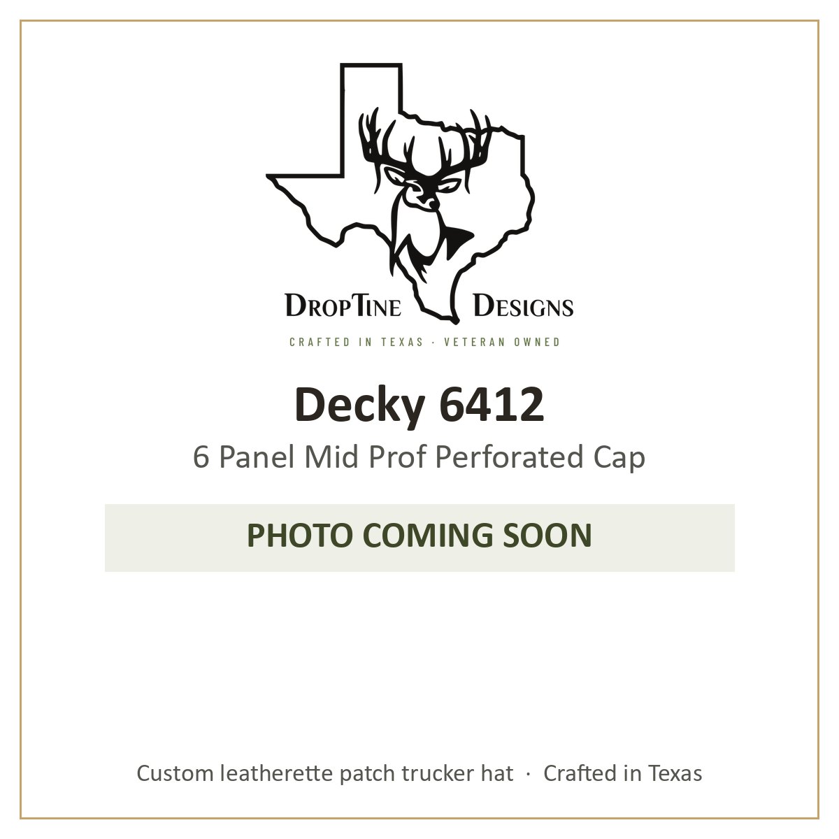 Photo coming soon: Decky 6412 6 Panel Mid Prof Perforated Cap