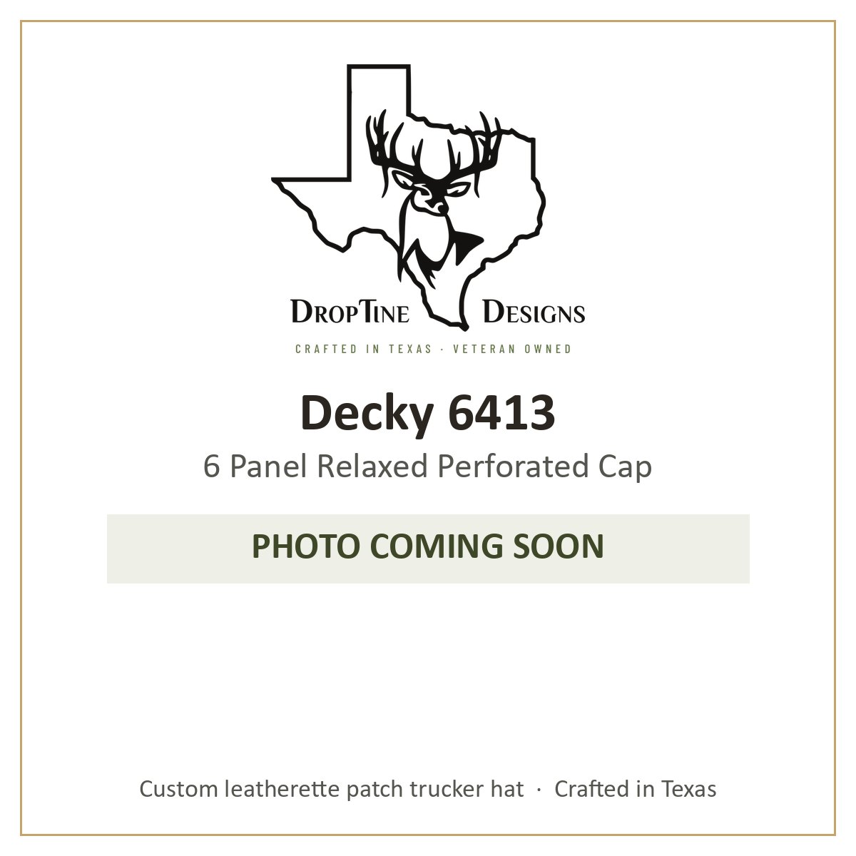 Photo coming soon: Decky 6413 6 Panel Relaxed Perforated Cap