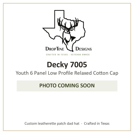 Photo coming soon: Decky 7005 Youth 6 Panel Low Profile Relaxed Cotton Cap